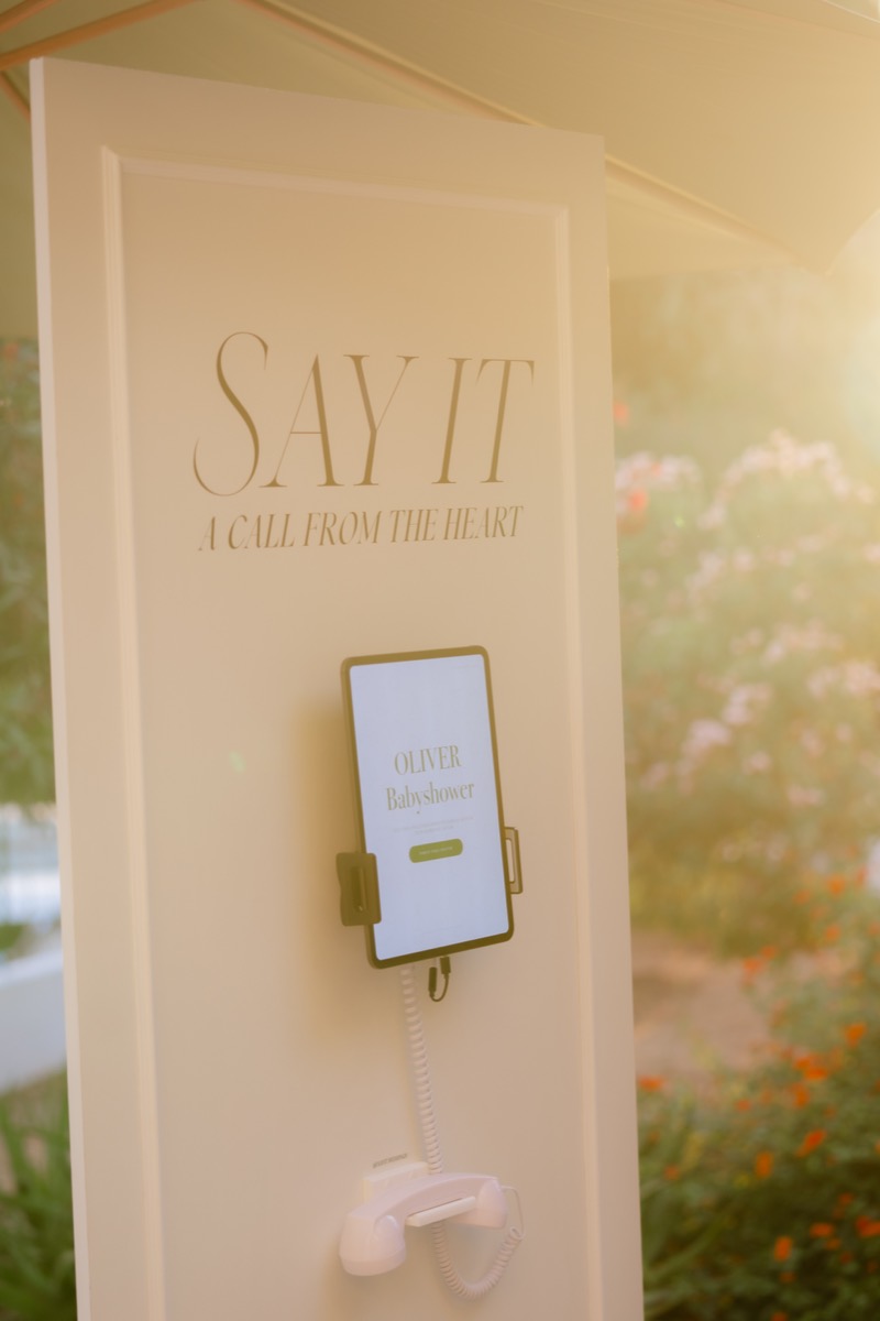 The Say It screen ready to record